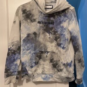 Abercrombie Kids Tie-Dye Hoodie - Blue and Gray